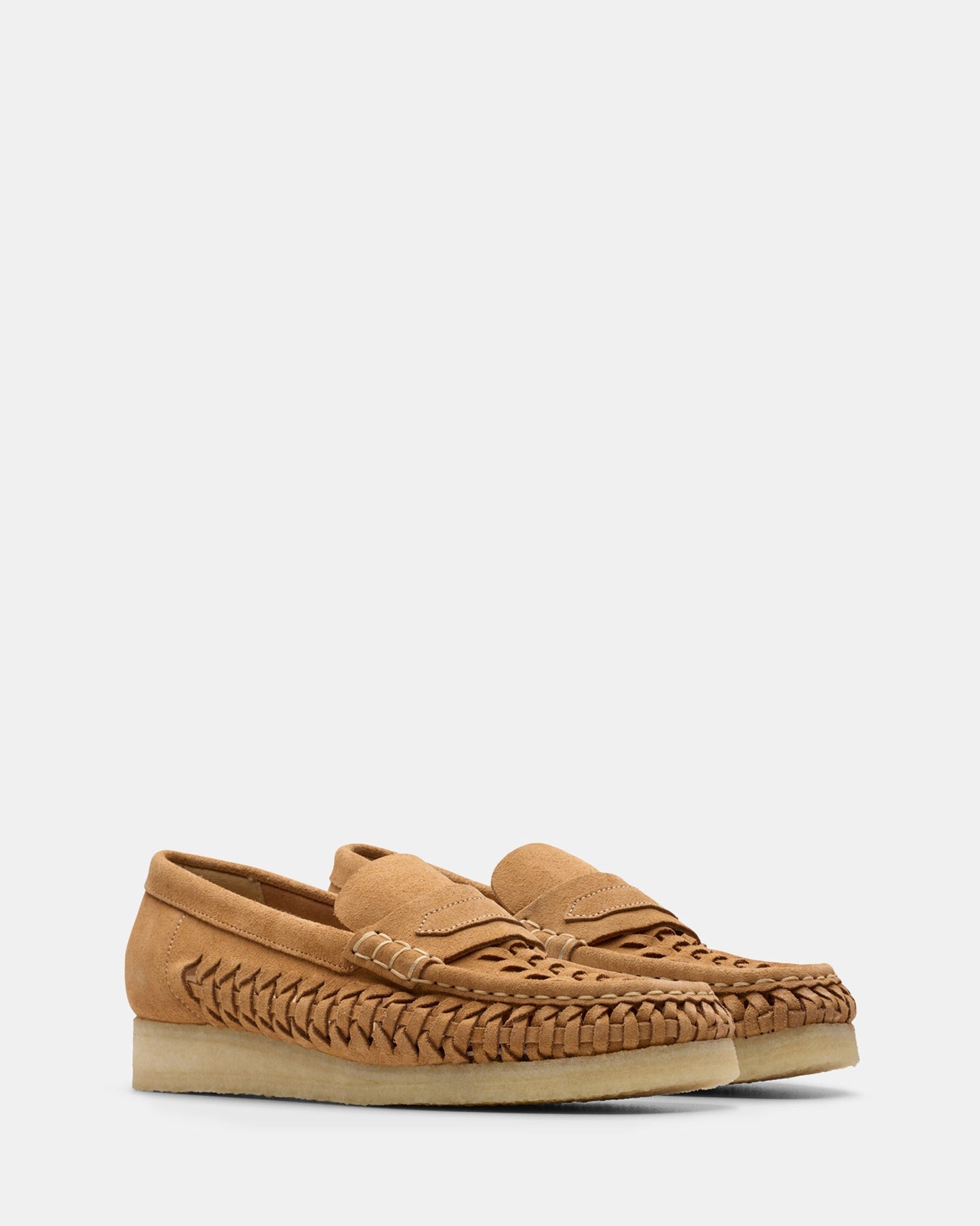 Wbloaferweave. (w) Tan Suede