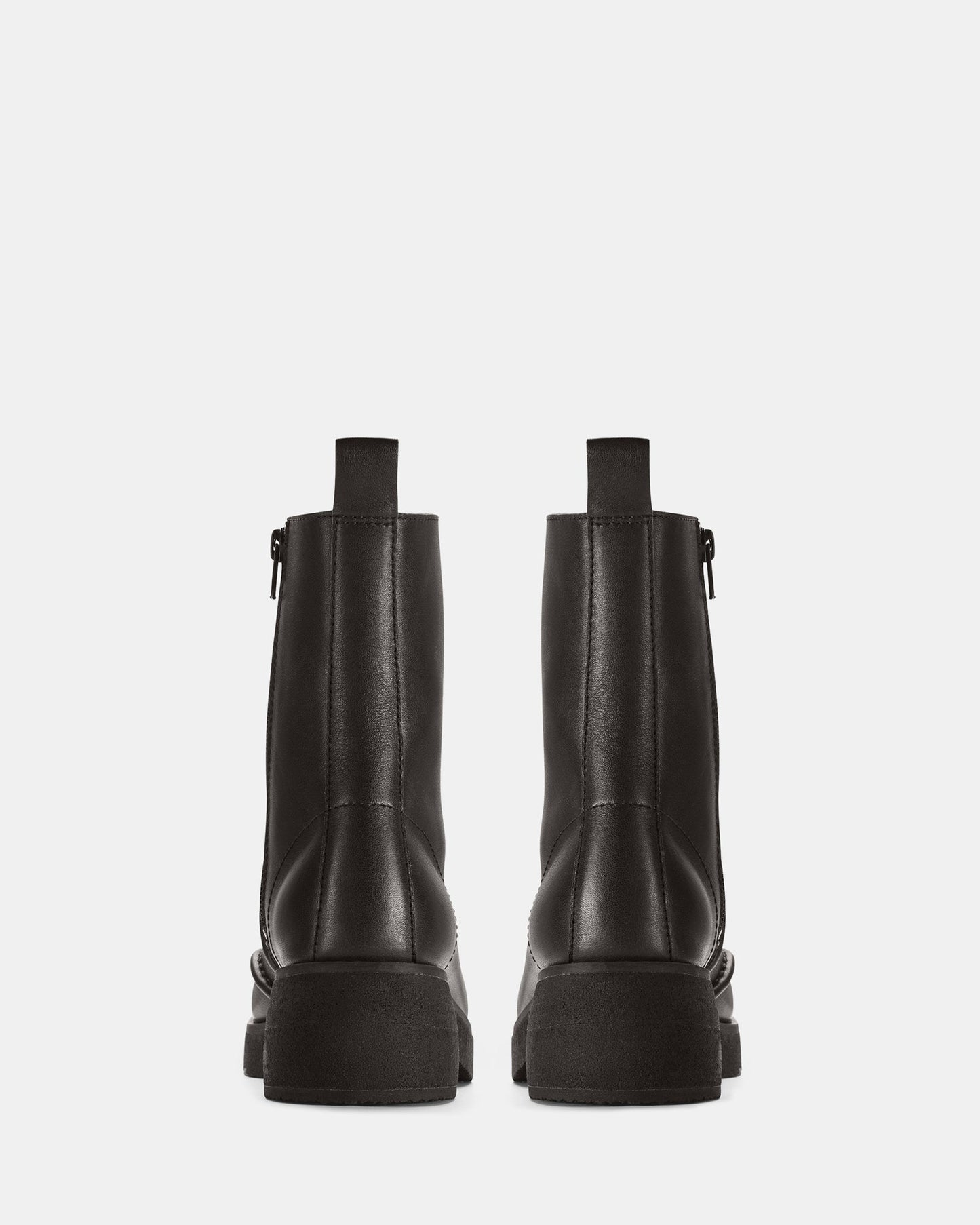 Effery Zip Black Leather
