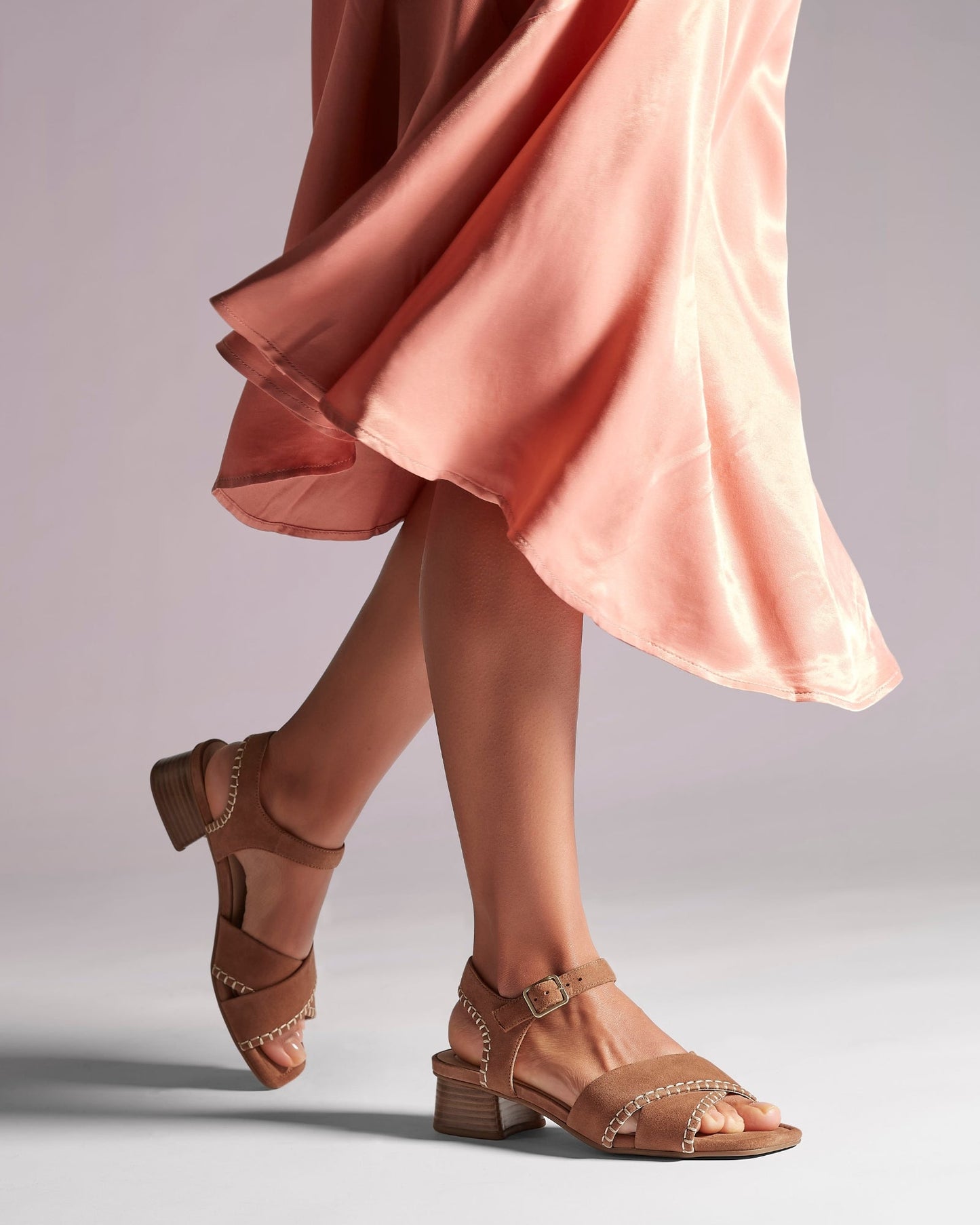 Serina35 Cross Tan Suede