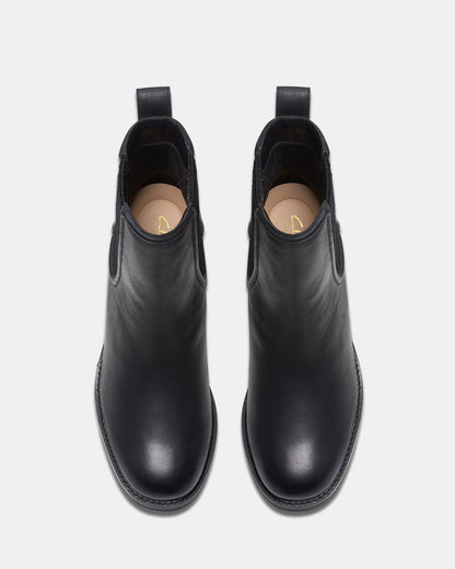 Chamberly Top Black Leather