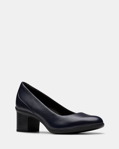 Shaya Poppy Navy Leather