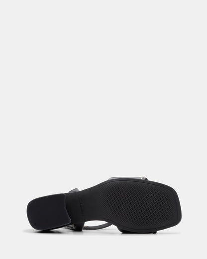 Siara65 Buckle Black Leather