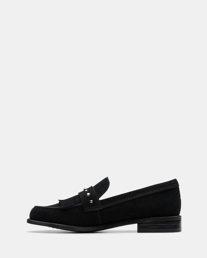 Hana Loafer Black Suede