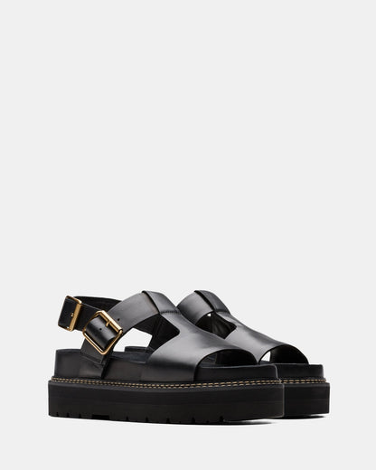 Orianna Sky Black Leather