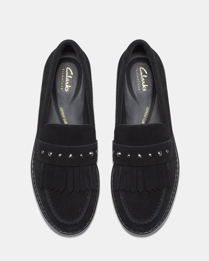 Hana Loafer Black Suede