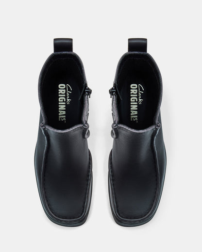 Effery Zip Black Leather