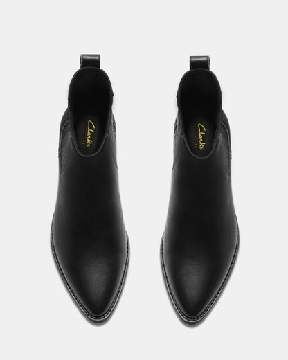 Morzine Top Black Leather