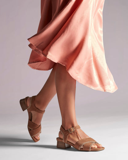 Serina35 Cross Tan Suede